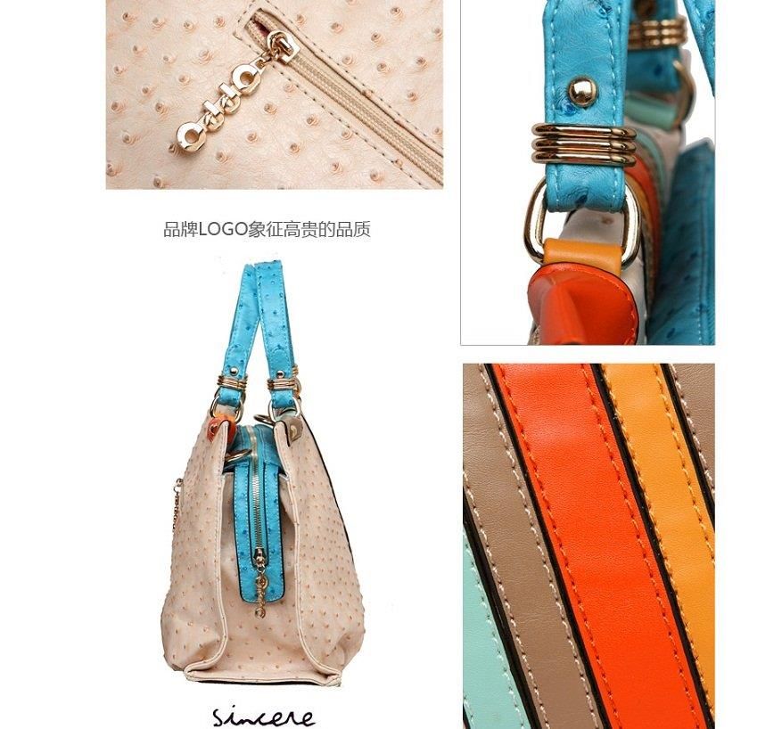 Sweet Fake Ostrich Hand Bag 2013 New OPPO Brand Handbags Fashion Design