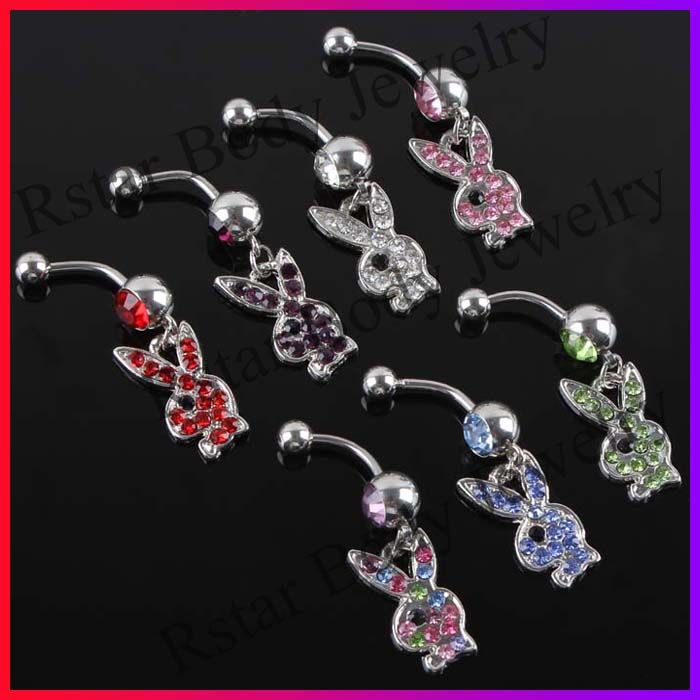 2019 New Playboy Belly Button Rings,316L Steel Navel Rings,Body