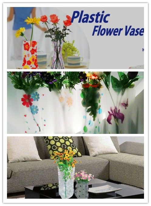 Vaso da fiori fai-da-te pieghevole Vaso in PVC pieghevole sacchetto del opp ecologico