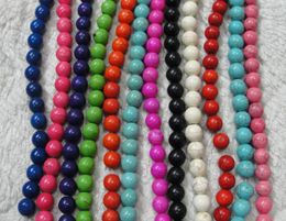 Beautiful colors 10mm Natural stone loose beads turquoise beads DIY Bracelet necklace 500pcs