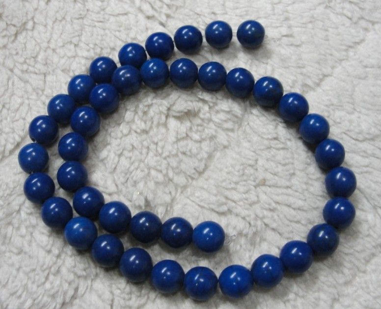 Hermosos colores de 10 mm de piedra natural perlas sueltas cuentas de turquesa pulsera de DIY collar