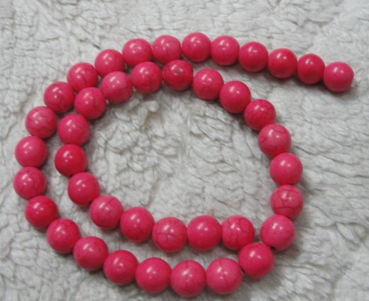 Belles couleurs 10mm Perles en vrac en pierre naturelle perles turquoise Bracelet à bricoler soi-même collier 