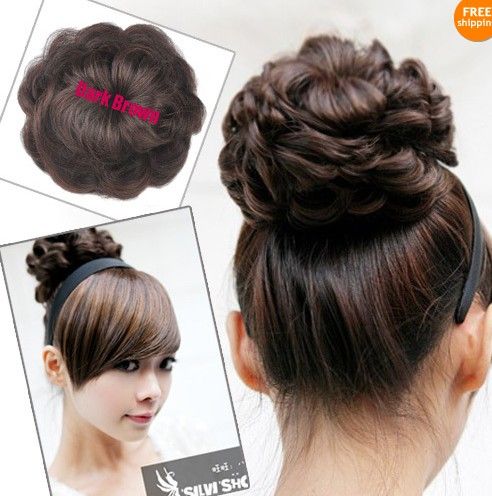 Hot Girl S Lady Woman Wave Hairpiece Hair Bun Extensions 22 Inch