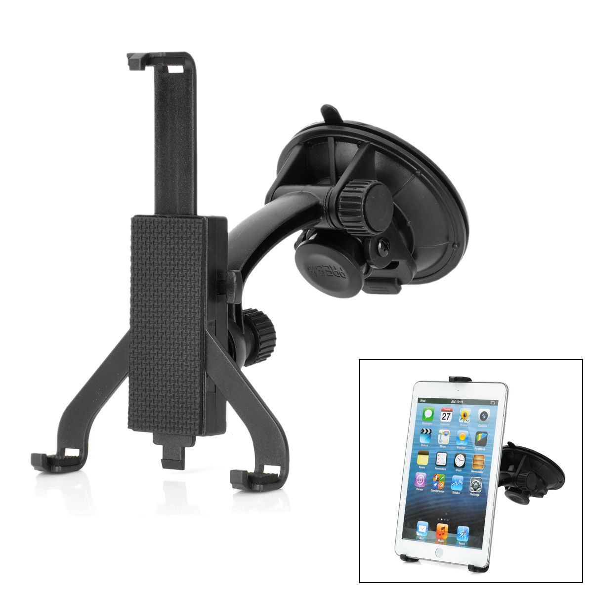 360 Rotation Suction Cup Car Holder Stand W/ Adjustable Bracket For