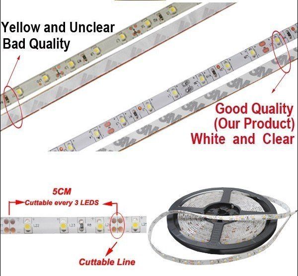 50m 50 metrów ciepłe czyste / chłodne białe 5 m Wodoodporne 5050 SMD LED Strip 300 LED Ciepłe Blue Red Yellow Green by DHL Statek