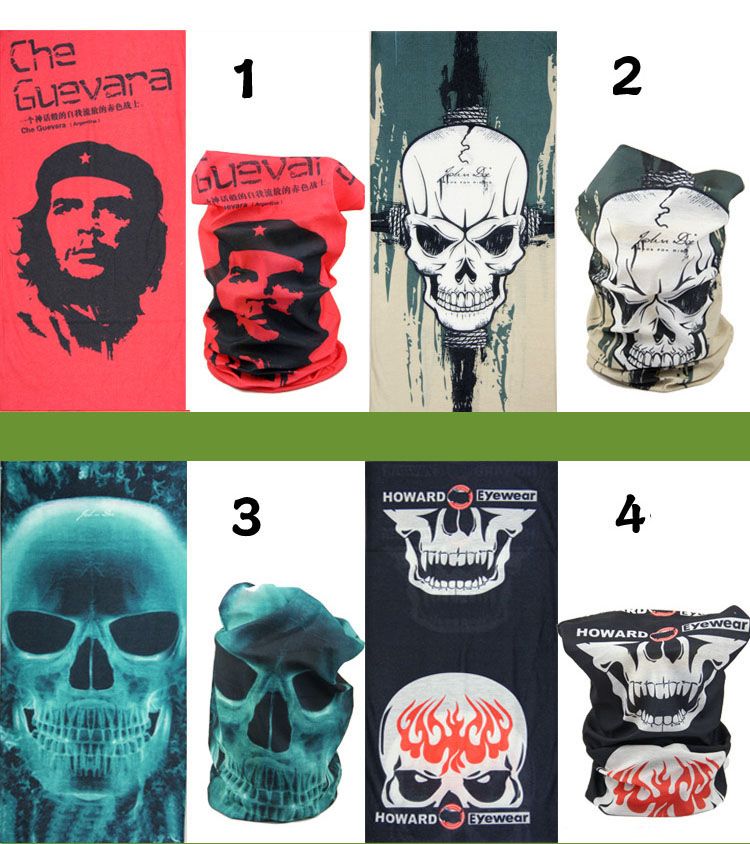 2021 9 Style Skull Bicycle Motorcycle Cycling Face Mask Seamless Tube