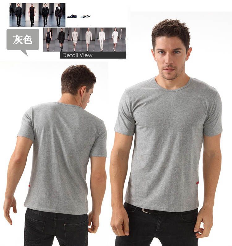 grey t shirt men fashion