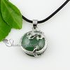 round dragon gem stone jewelry semi precious stone necklace pendants Spsp0864TC5 green stone jewelry natural stone jewelry