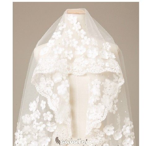 European Style New Folwer Lace Wedding Bridal Veils