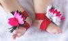 10st = 5Pairs / lot topp baby slipper baby fötter accossories barfoot sandaler blomma söta spädbarn skor