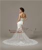 Hoogwaardige nieuwe prachtige A-lijn Strapless Cathedral Trein Crystal Bridal Togown / Trouwjurken