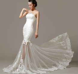 High-Quality New Stunning A-Line Strapless Cathedral Train Crystal Bridal Gown/Wedding Dresses