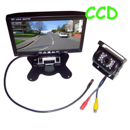 18 IR LED Reversing CCD Camera Waterproof 7" TFT LCD Monitor Car Rear View Kit 18 IR LED Reversing CCD Camera Waterproof 7" TFT LCD Monitor Car Rear View Kit