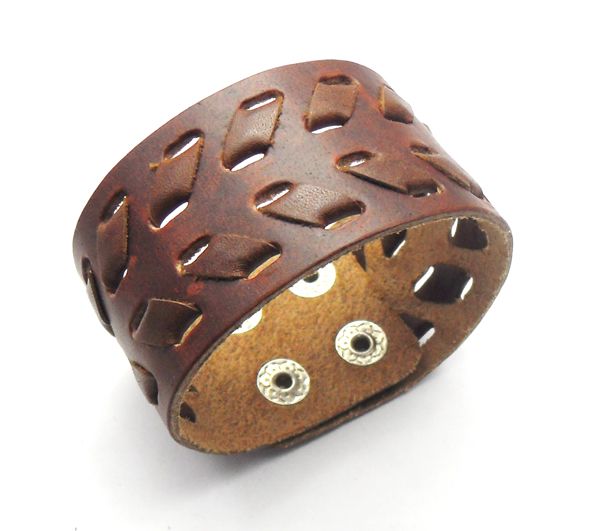 Fashion Brown Leather Bracelet,Leather Wristband,Real Leather Quality