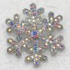 Groothandel strass kerst sneeuwvlok pin broches C101926