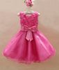 Bebek kız Prenses düğün partisi 3D çiçek moda Gül Elbise çocuk kız bow tutu dantel tül elbiseler