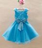 Fille de princesse fête de mariage Fleur 3D fleur rose Dresses fille fille bow tutu dentelle tulle robes