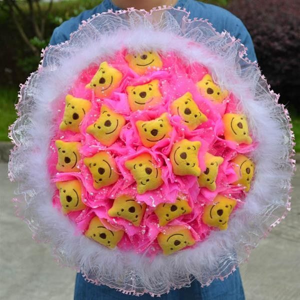 Acheter Winnie Lourson Romantique Dessin Animé Bouquet De Fête Cadeau Danniversaire Cadeau De 3217 Du Hg1568 Dhgatecom