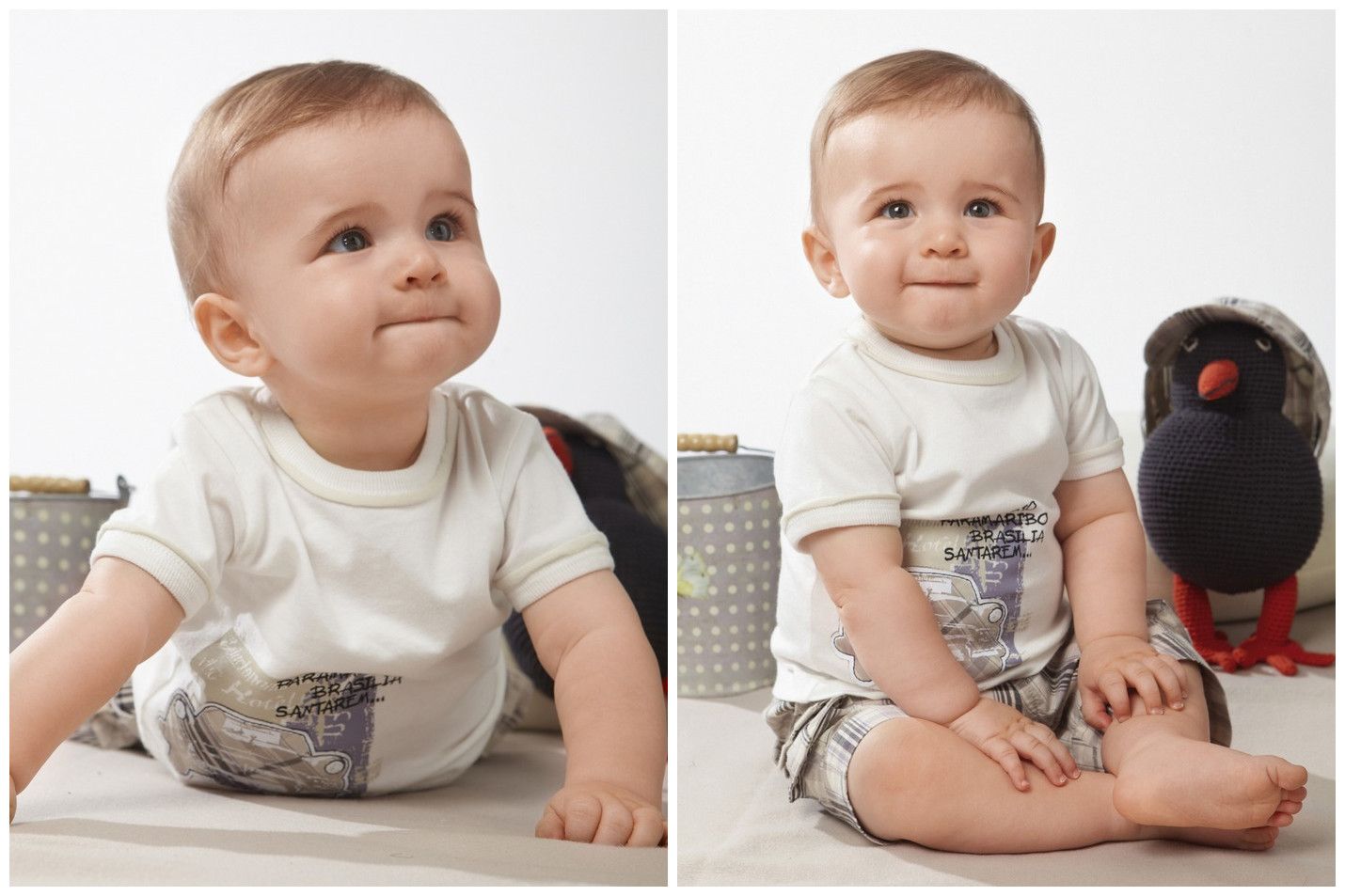 Cute Baby Boy Suit/White Short Sleeves Shirt + Short Pants With Cell/Fresh Style From