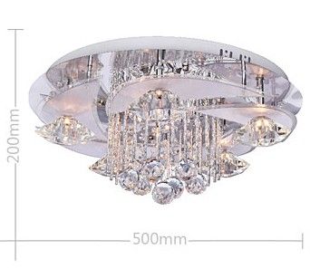 Moderno Romántico LED K9 Lámpara de Techo de Cristal Sala de estar Araña Control Remoto Luces Dia 50cm