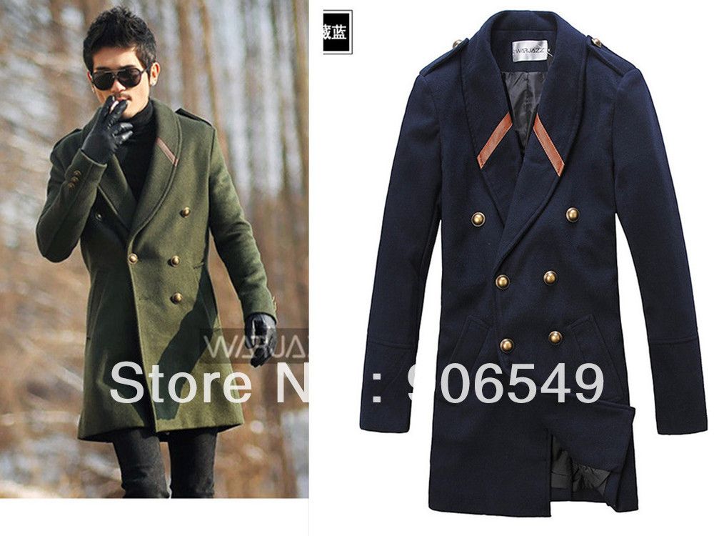 Mens Military Long Coat - Coat Nj