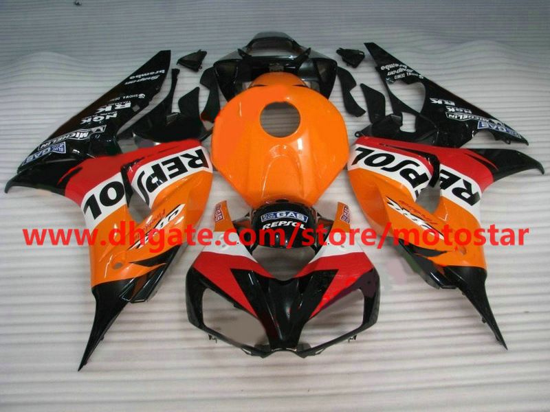 fairings حقن البرتقال REPSOL لهوندا 2007 CBR1000RR CBR 1000RR CBR1000 06 07 طقم إصلاح