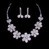 Twinkling Floral Crystal Necklace Earrings Set Bridal Crown Tiaras 2397662