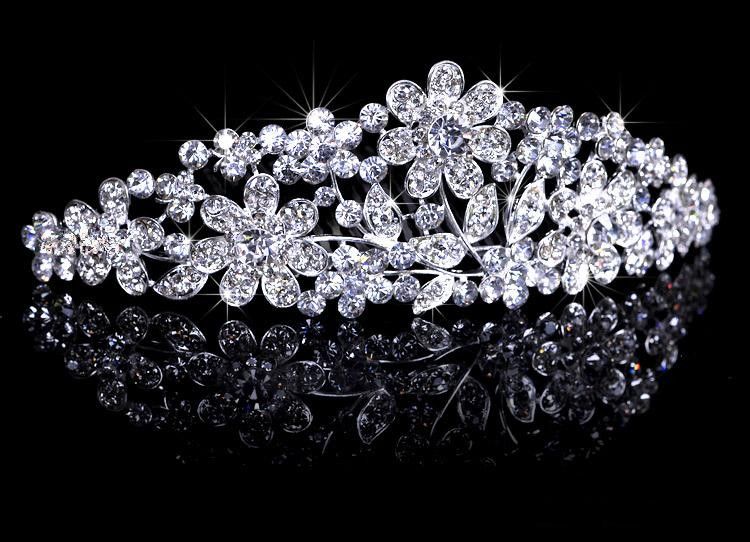 Strass brillants princesse couronne diadèmes bandeau de mariée peigne pince à cheveux bijoux de mariage mariée bals 277Y