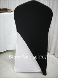 Black Colour Spandex Chair Cover Cap Sashes 100PCS A Elastic Pocket In the Bottom