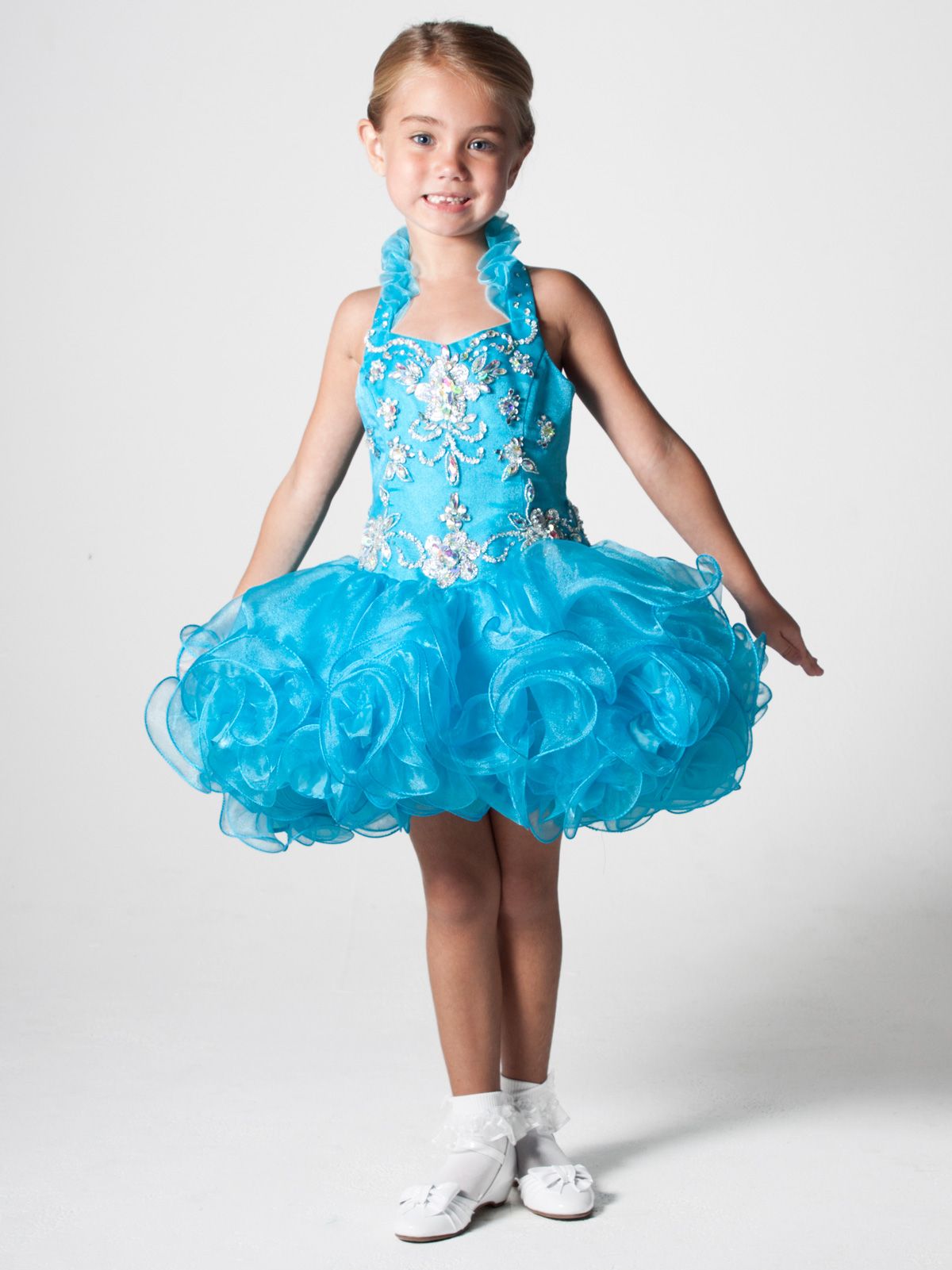 2013 Latest Shining Beaded Crystal Kids Party Dresses Girl Prom Dresses ...