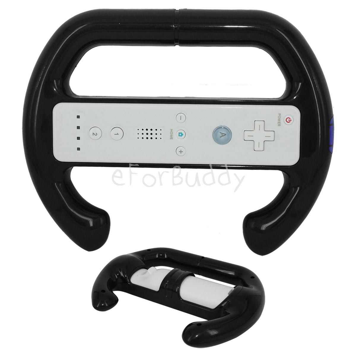 2019 Racing Steering Wheel For Nintendo Wii Controller, Black, 06 From