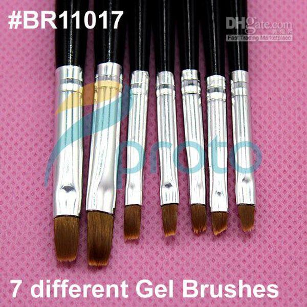 

7 pcs Black Nail Art Brush Set for UV Gel Builder Dropshipping [Retail] #BR11017