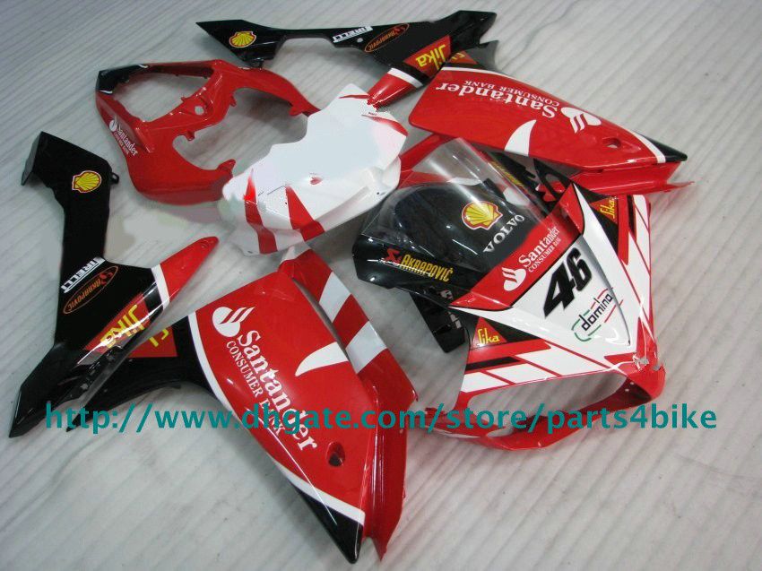 Fairing kit for YAMAHA YZFR1 07 08 YZF-R1 07 YZF R1 2007 2008 fairings Santander red white body RX5z301I