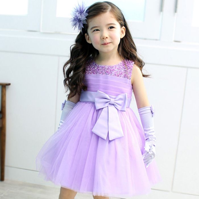 purple flower girls dress beautiful baby birthday wedding christmas handbags wholesale