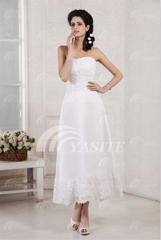 2013 The Lastest Design Hotsale Neoteric And Pure Ankle Length Appliques Taffeta Bridesmaid Dress
