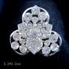 Broche en strass argenté, fleur en cristal clair, accessoires pour Bouquet de fête de mariage