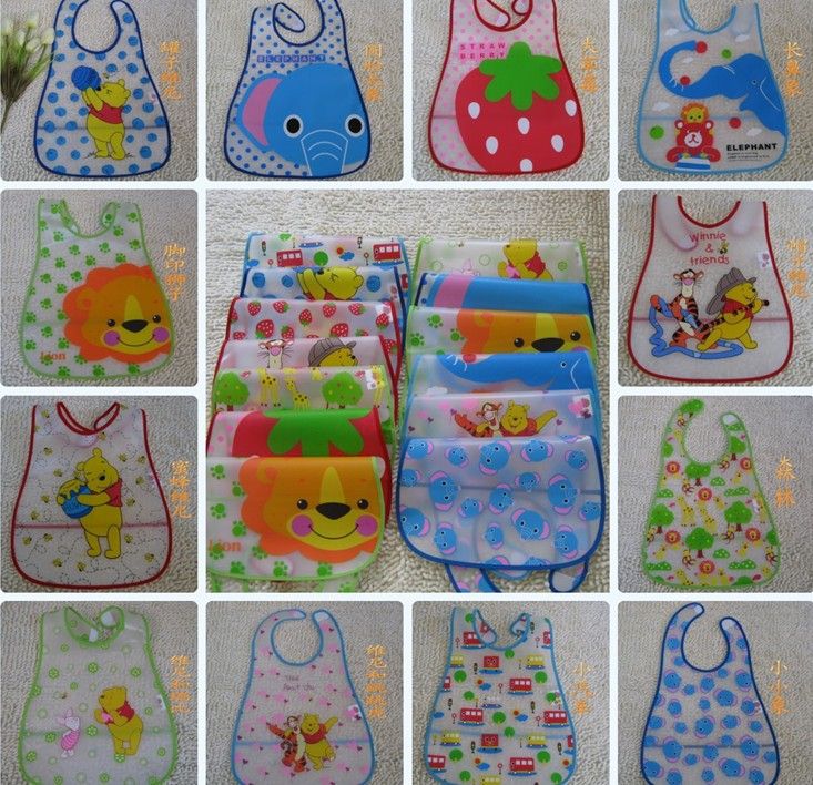 plastic bib with pocket