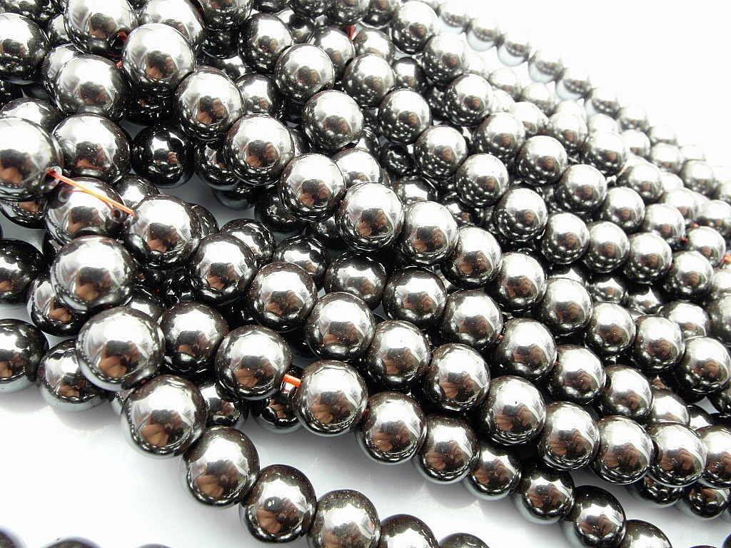 Moda Koraliki Hematyte Ball 2hole Czarny 8mm Gorący Sprzedam Użytkowanie Do Biżuterii 250 sztuk / partia, CPAM Free