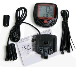 Wired Multifunction Waterproof New SD-548B Bike Bicycle Cycling Computer LCD Odometer Speedometer Black and Red 15 Function