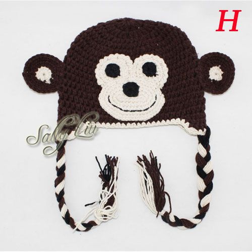 2022 Mixed Style Handmade Sock Monkey Hats For Baby Girl Boy Beanies