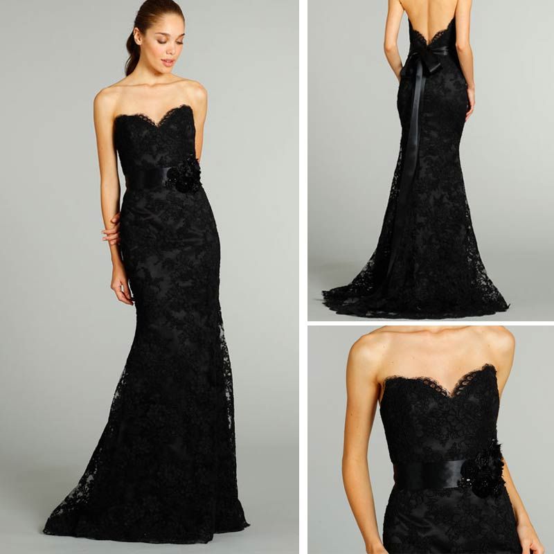  Wedding  Dress  Black Mermaid Lace Fabric  Wedding  Dress  