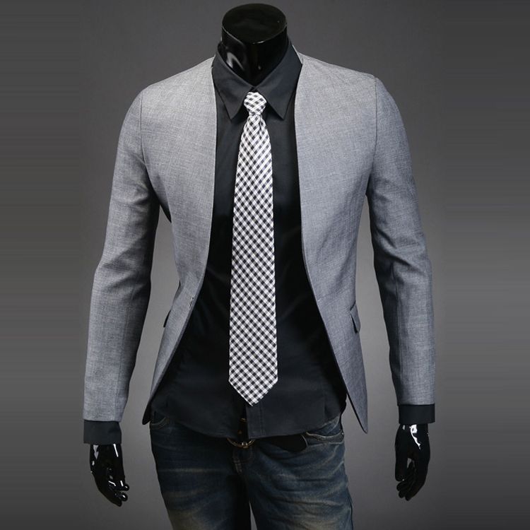 collarless blazer men