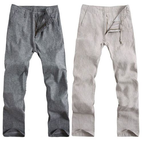 gray linen pants