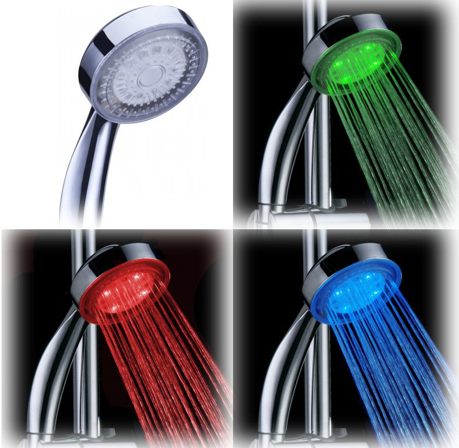 2020 LED Temperature Sensor Hand Shower Head Changing Water Glow