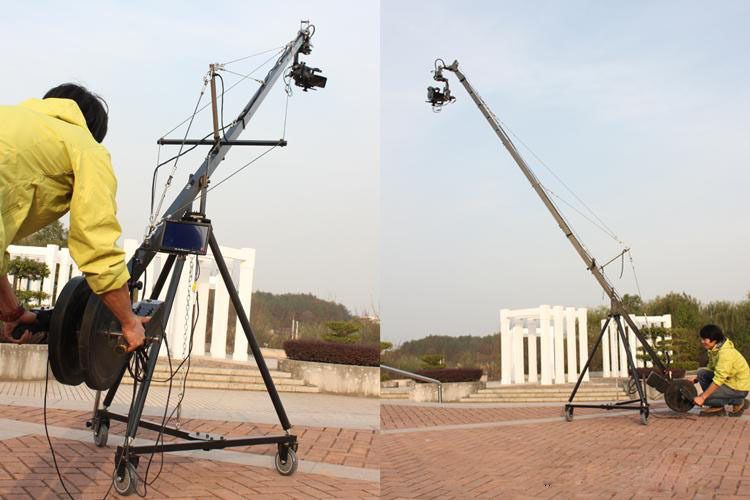15.8ft Pan Tilt Head 5 Kilo Camera Crane Jib Arm Jibs Video 7 Inch HDMI