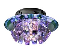 Moderno minimalista Viola Rosa Marrone Scuro K9 Cristallo LED Lampada da soffitto Lampadario Aisle Light Dia 18cm