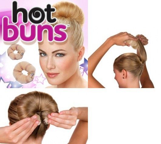 200pack Hair Roller Hot Buns 2 Dark Hair Set 1 Large Amp 1 Small