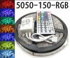 5 M 5050 SMD RGB LED Şerit işık WATERPROOF + 44 anahtar IR Uzaktan Kumanda + güç kaynağı 110 V-240 V