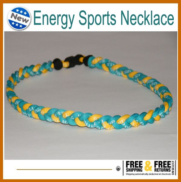 For Christmas softball Baseball Sports Titanium 3 Rope Braided Sport Necklace bracelet1367717