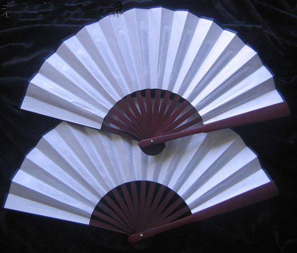 Grandi ventilatori Bianco personalizzati mano cinese piegante di seta adulti fai da te Wedding Programma Pittura Accademica Decoration Fan